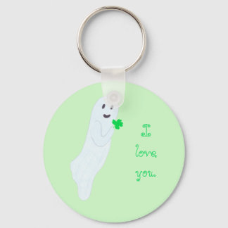 Llavero Fantasma amigable, te amo, cadena de teclas de sha