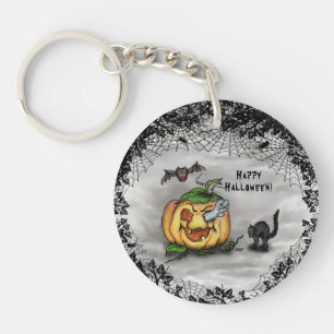 Llavero Fantasma, Bat y Cat, ¡Feliz Halloween!
