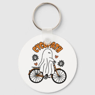 Llavero Fantasma de Cycopath Halloween en bicicleta Naranj