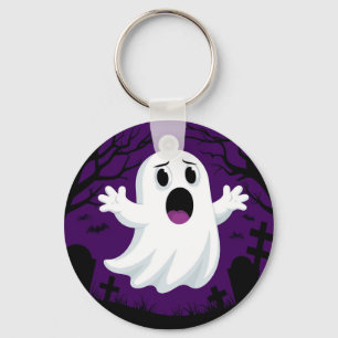 Llavero Fantasma de Dibujos Animados Adorable en Halloween