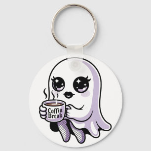 Llavero Fantasma de dibujos animados Kawaii con medias de 