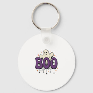 Llavero Fantasma de Halloween Boo Araña Divertida Vintage_