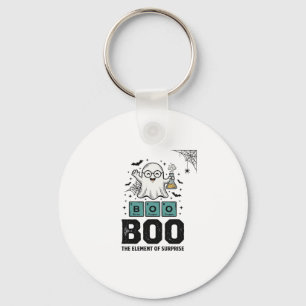 Llavero Fantasma de Halloween Ciencia Divertida Vintage_1
