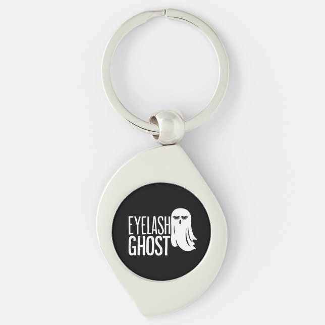 Llavero Fantasma de pestañas de Halloween (Anverso)