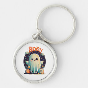 Llavero Fantasma divertido de Halloween en la galaxia