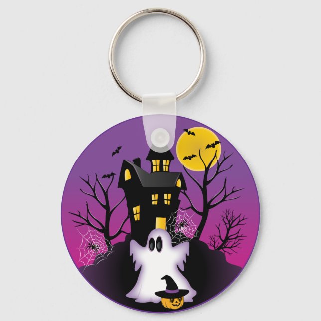 Llavero Fantasma espeluznante de Halloween (Anverso)