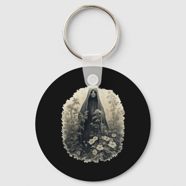 Llavero Fantasma Gótica En El Bosque Fantasma Floral Vinta (Anverso)