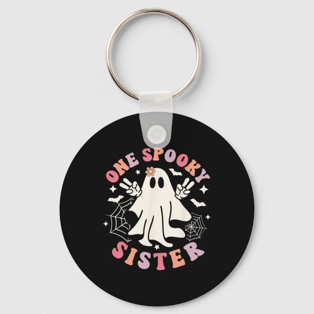 Llavero Fantasma Hermana Fantasma Familia Retro Halloween (Anverso)