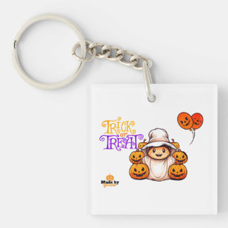 Llavero Fantasma lindo con calabazas truco o traten Hallow