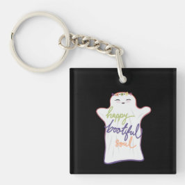 Llavero Fantasma Personalizado colorido con texto