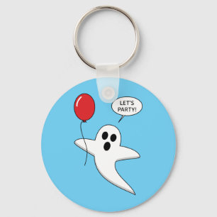 Llavero Fantasma Personalizado con globo rojo