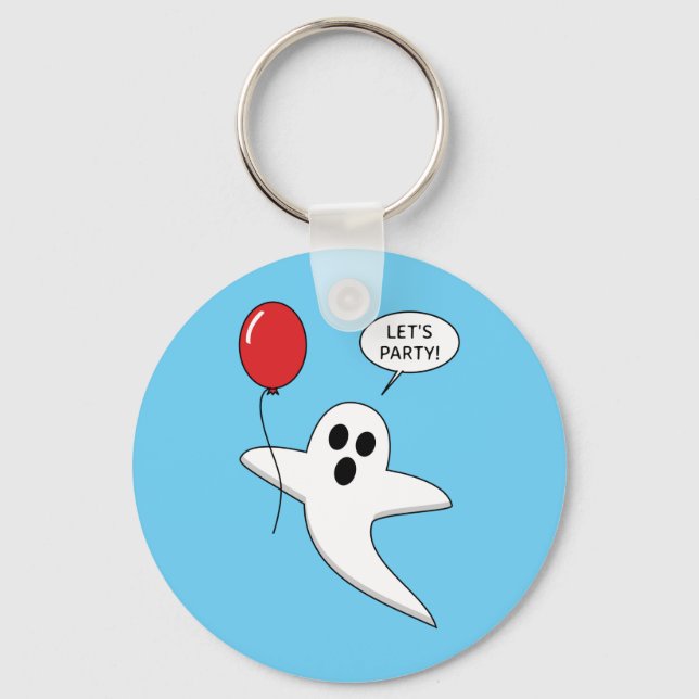 Llavero Fantasma Personalizado con globo rojo (Anverso)
