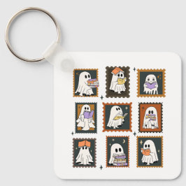 Llavero Fantasmas leyendo libros Halloween Vintage