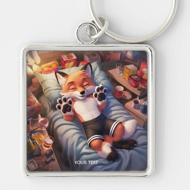 Llavero Fantasy Cuse Bebé Fox Sleeping (Frente)