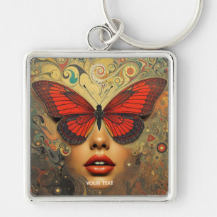 Llavero Fantasy Cute Abstrae Butterflies Ojos