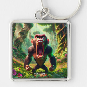 Llavero Fantasy Cute Angry Ape Jungle