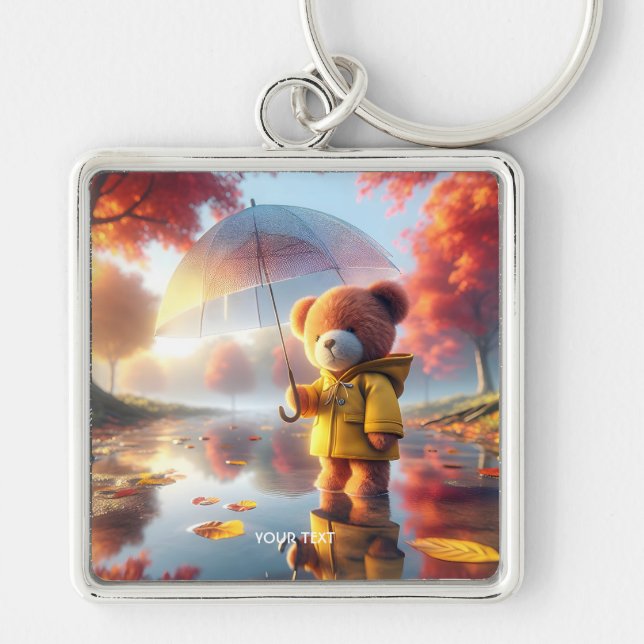 Llavero Fantasy Cute Baby Bear el paraguas (Frente)