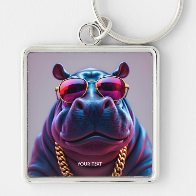 Llavero Fantasy Cute Big Hyppo Glass (Frente)