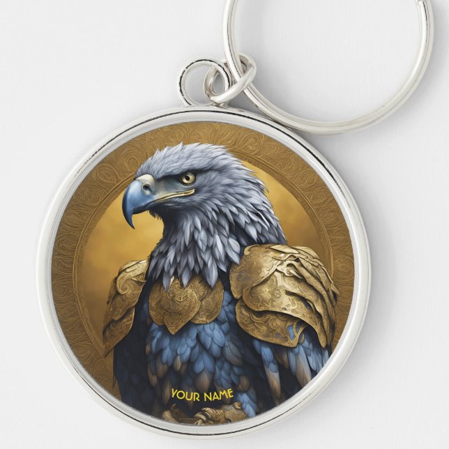 Llavero Fantasy Cute Blue Eagle Armor (Frente)