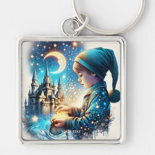 Llavero Fantasy Cute Blue Pajamas Child (Frente)