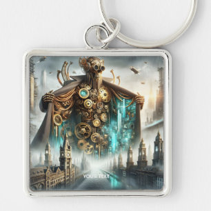 Llavero Fantasy Cute Bridge Steampunk Robot