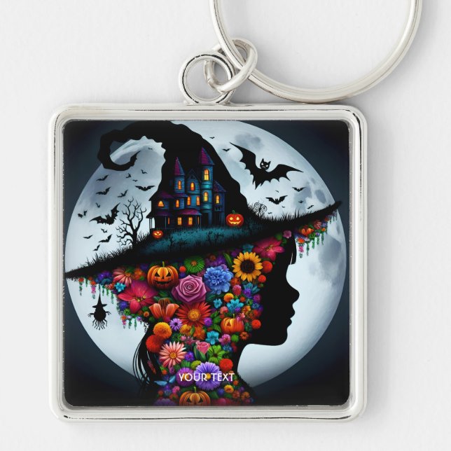 Llavero Fantasy Cute Chica Witch Halloween (Frente)