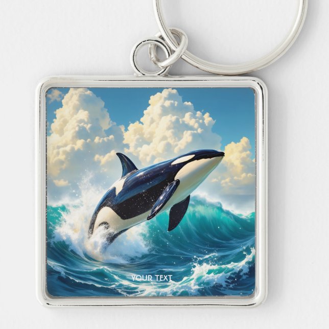 Llavero Fantasy Cute Dolphin Sea Clouds (Frente)