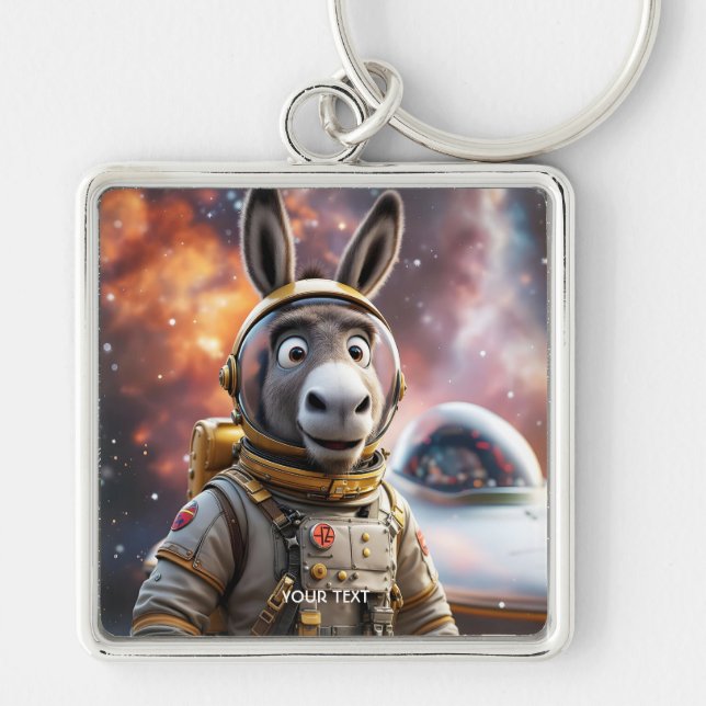 Llavero Fantasy Cute Donkey Astronauta (Frente)