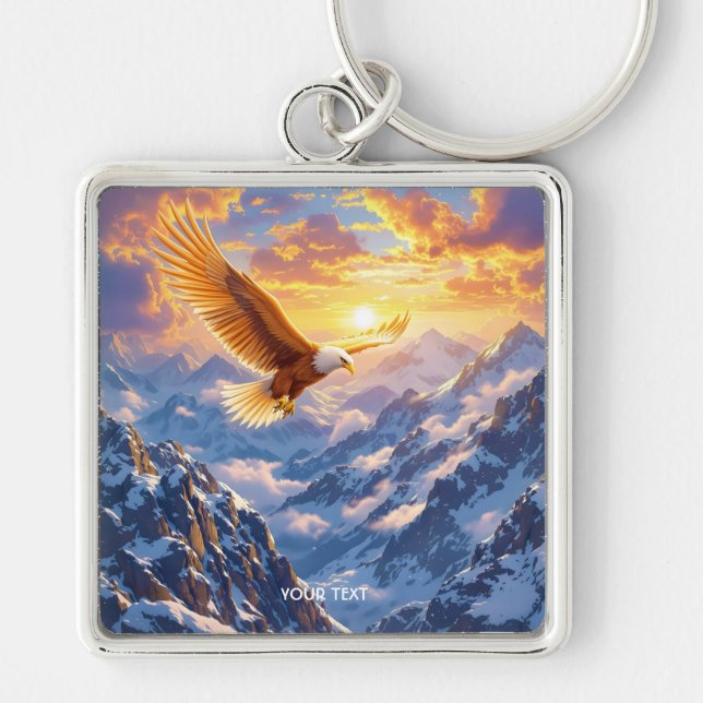 Llavero Fantasy Cute Eagle Mountains Sunrise (Frente)