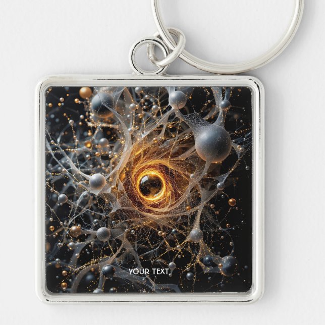 Llavero Fantasy Cute Escena del espacio abstracto (Frente)