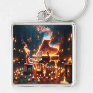 Llavero Fantasy Cute Fire Piano Chica