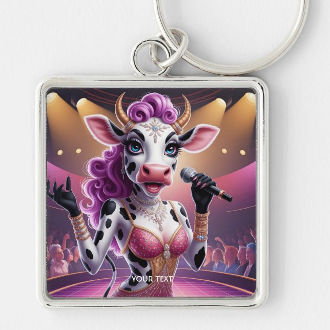 Llavero Fantasy Cute Gorgeous Cow Popstar (Frente)
