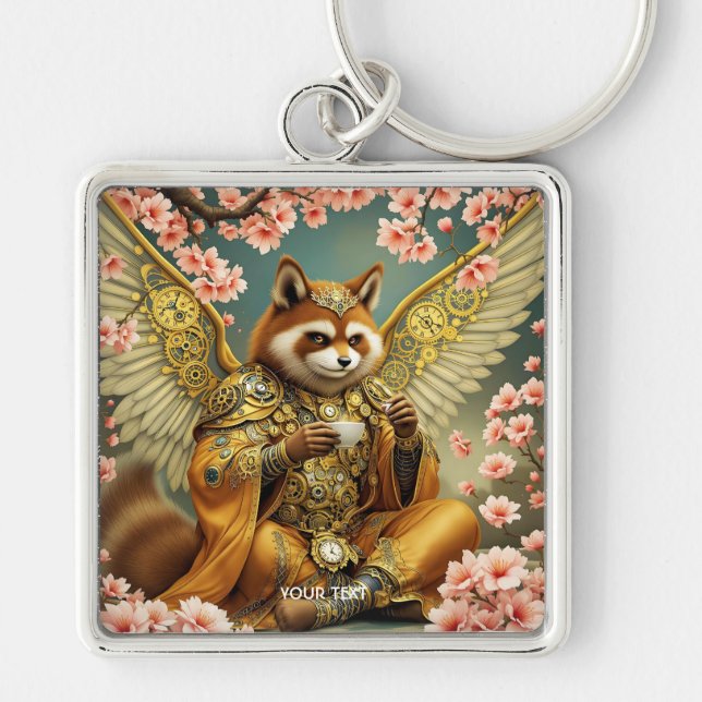 Llavero Fantasy Cute King Tanuki Tea (Frente)