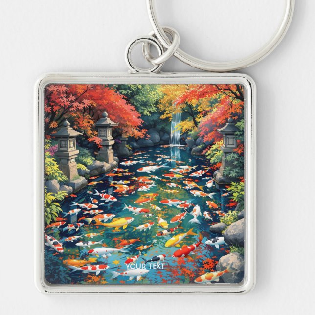 Llavero Fantasy Cute Koi Fish Pond (Frente)