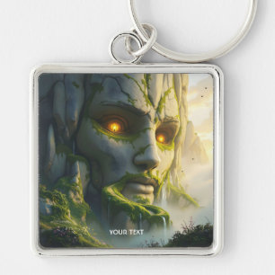 Llavero Fantasy Cute Man Face Rock