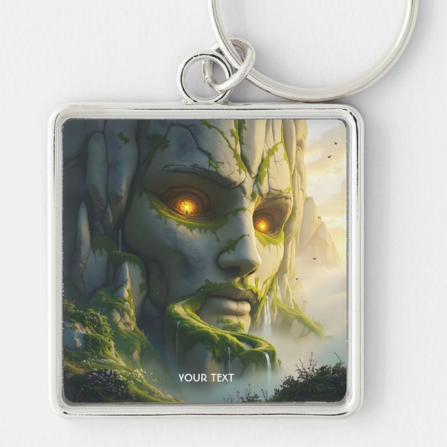 Llavero Fantasy Cute Man Face Rock (Frente)