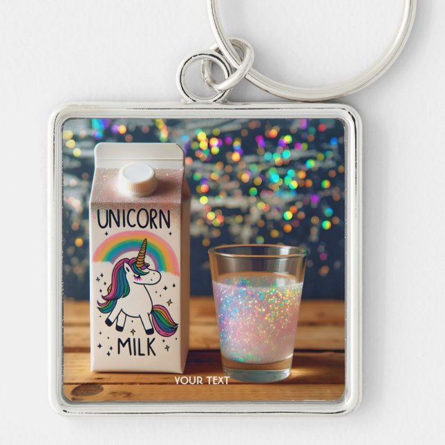 Llavero Fantasy Cute Milge Unicornio Arcoiris (Frente)