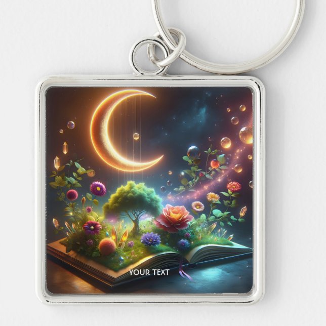 Llavero Fantasy Cute Moon Garden Book (Frente)