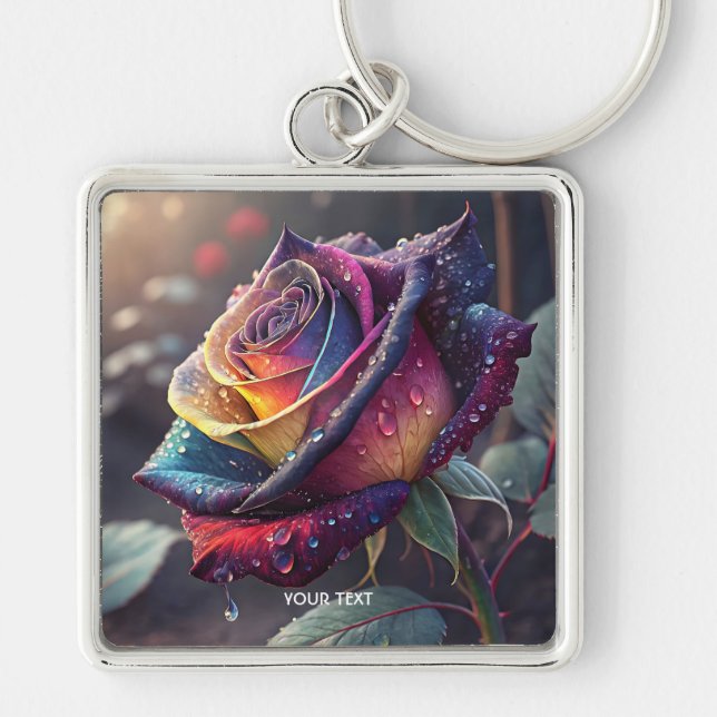Llavero Fantasy Cute Morado Rosa Amarilla (Frente)