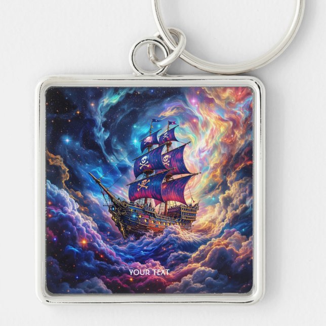 Llavero Fantasy Cute Nubes Espacio para Buques (Frente)