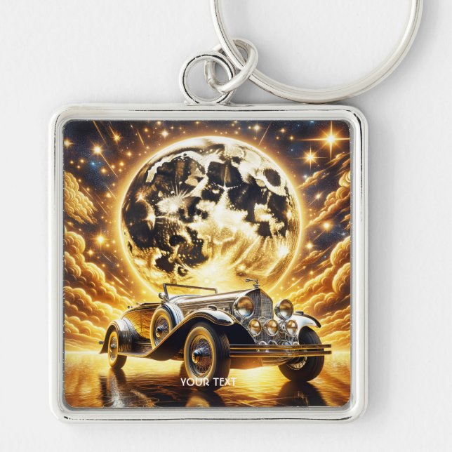 Llavero Fantasy Cute Old Car Moon (Frente)