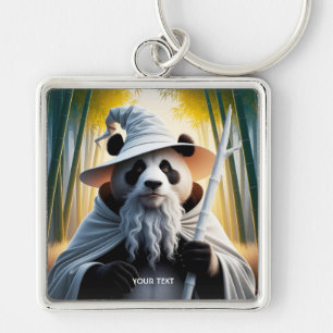 Llavero Fantasy Cute Old Panda Wizard