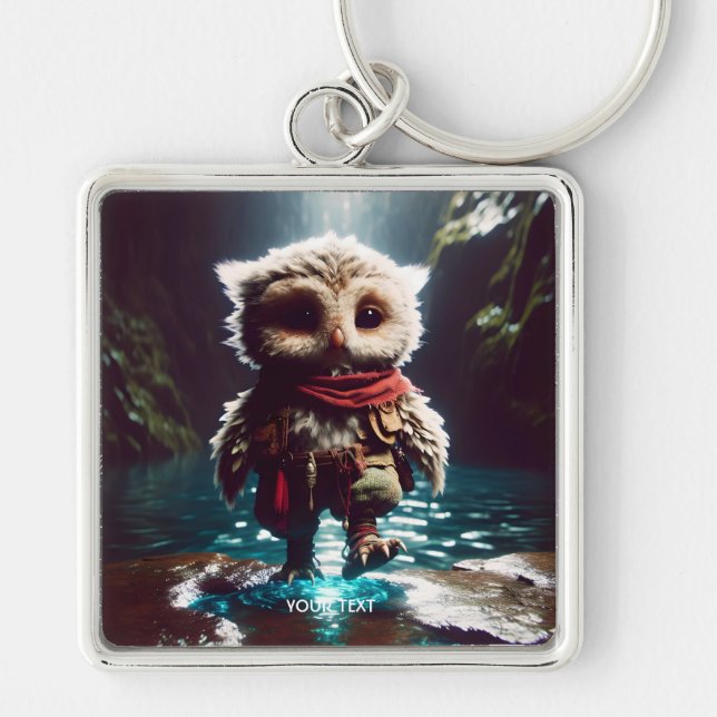 Llavero Fantasy Cute Owl Adventurer Water (Frente)