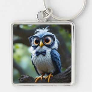Llavero Fantasy Cute Owl Glasses Bow