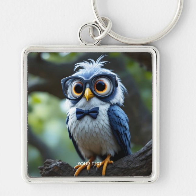 Llavero Fantasy Cute Owl Glasses Bow (Frente)