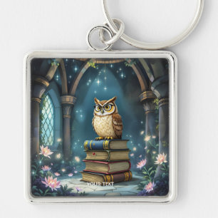 Llavero Fantasy Cute Owl Glasses Libros