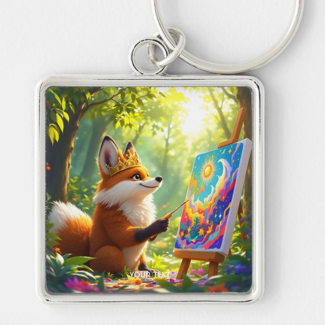 Llavero Fantasy Cute Painting King Fox (Frente)