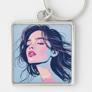 Llavero Fantasy Cute Pink Blue Chica