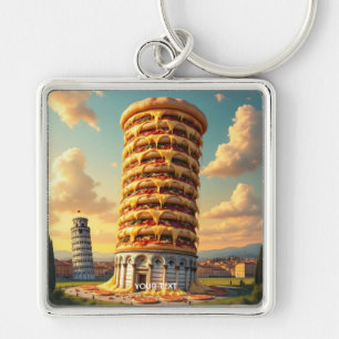 Llavero Fantasy Cute Pisa Tower Pizza