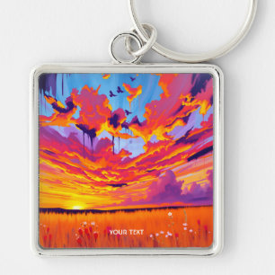 Llavero Fantasy Cute Red Naranja Field